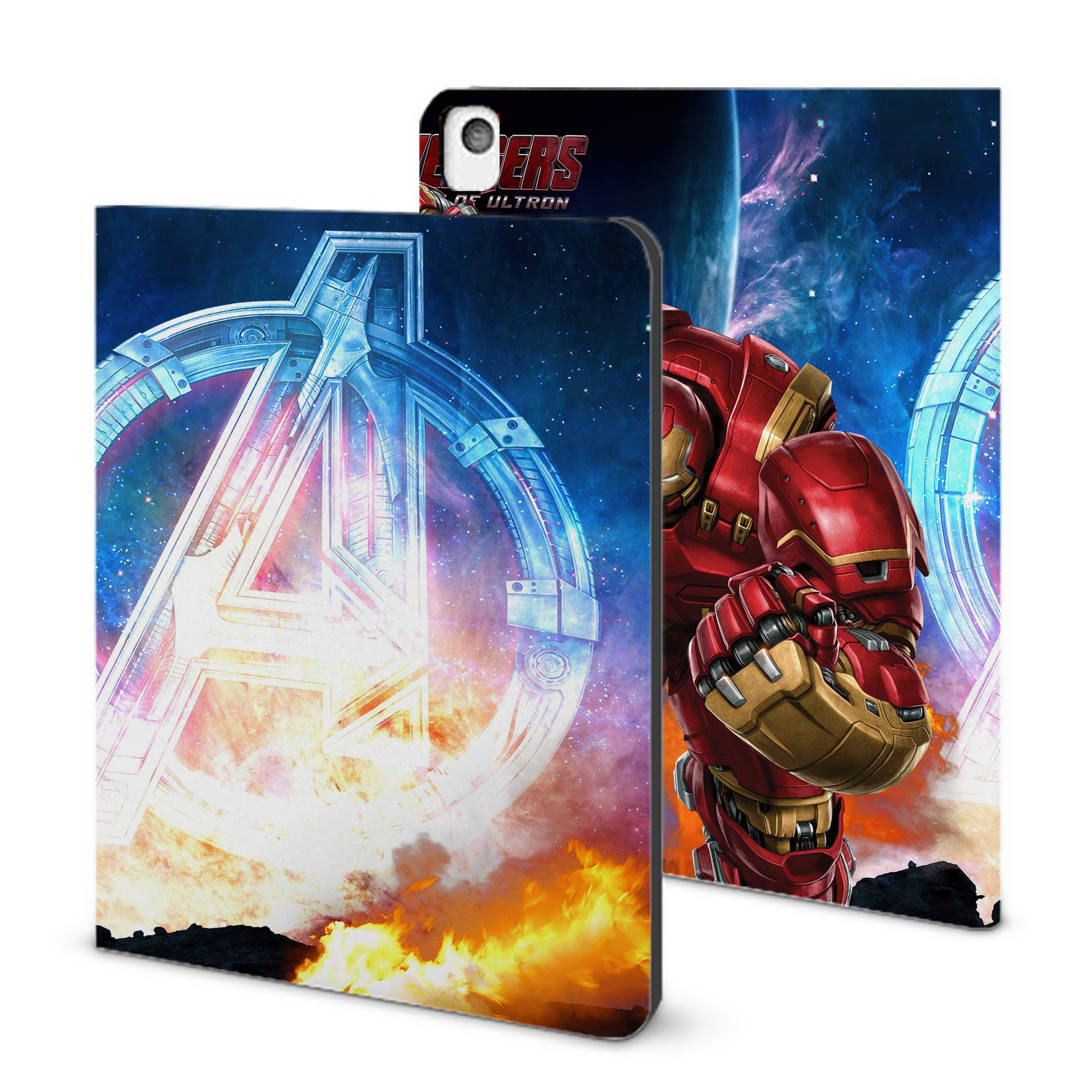 （画像用） アベンジャーズ The Avengers IPadケース ペンホルダー付き ブックスタイルデザイン